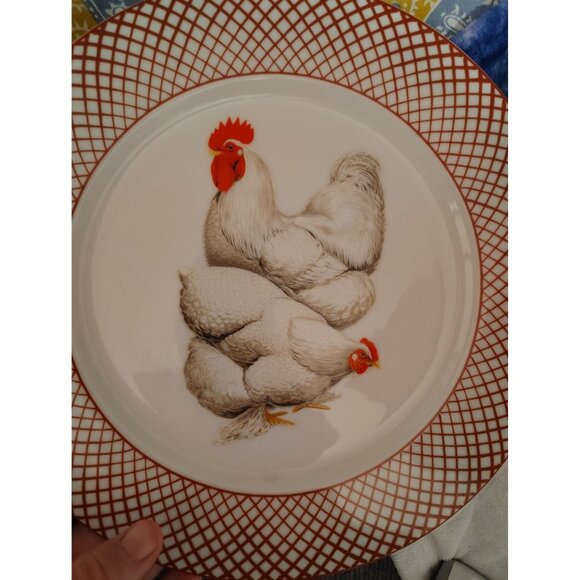 4 The Haldon Group Dinner Plate, Hen Rooster, Cottagecore, Country Farm 10.5" - Picture 5 of 7